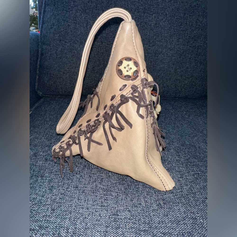 Leather Renditions Lambskin Triangular Wristlet - image 2